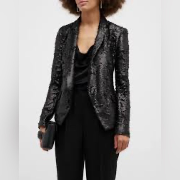 L’Agence Kenzie Double-breasted Sequin Blazer - Picture 6 of 8